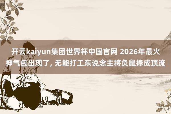 开云kaiyun集团世界杯中国官网 2026年最火神气包出现了, 无能打工东说念主将负鼠捧成顶流