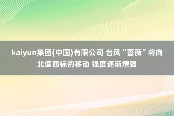 kaiyun集团(中国)有限公司 台风“蔷薇”将向北偏西标的移动 强度逐渐增强