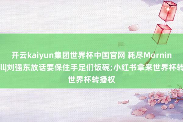 开云kaiyun集团世界杯中国官网 耗尽Morning Call|刘强东放话要保住手足们饭碗;小红书拿来世界杯转播权