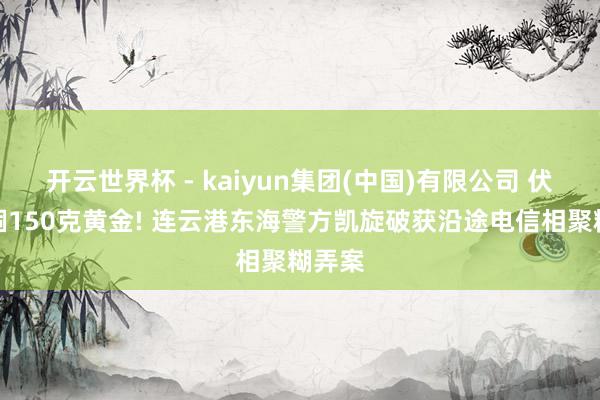 开云世界杯 - kaiyun集团(中国)有限公司 伏击禁锢150克黄金! 连云港东海警方凯旋破获沿途电信相聚糊弄案