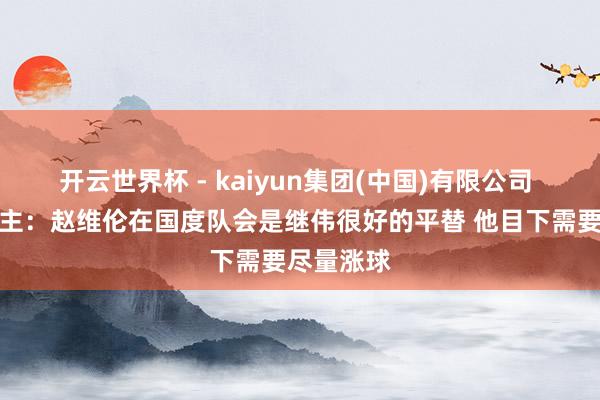 开云世界杯 - kaiyun集团(中国)有限公司 媒体东谈主：赵维伦在国度队会是继伟很好的平替 他目下需要尽量涨球